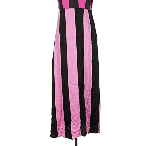 NWT black & pink stripe maxi dress, designer line for Target, size 6 - Picture 2 of 8